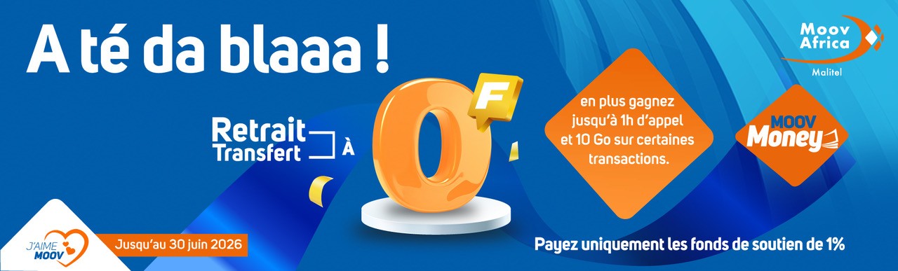 Promo retrait 0FCFA Moov Money